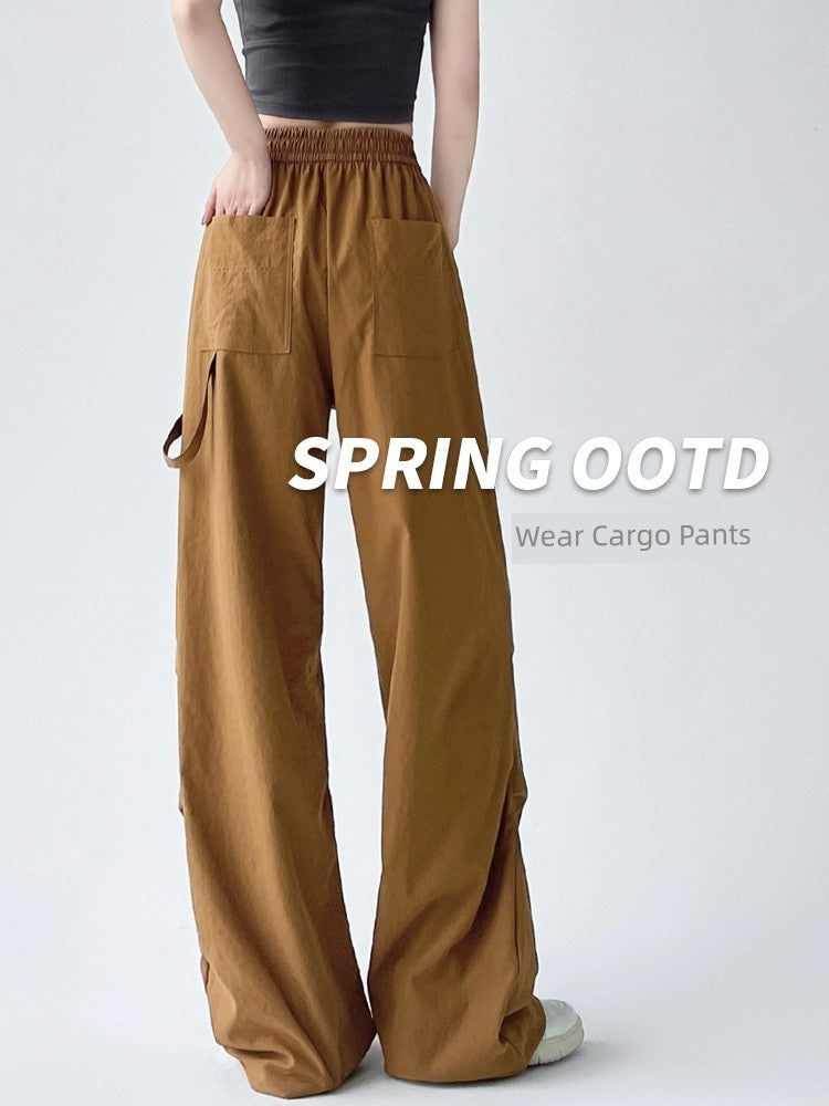 Lazy Spring & Fall Summer High Waist Casual Sweatpants Parka