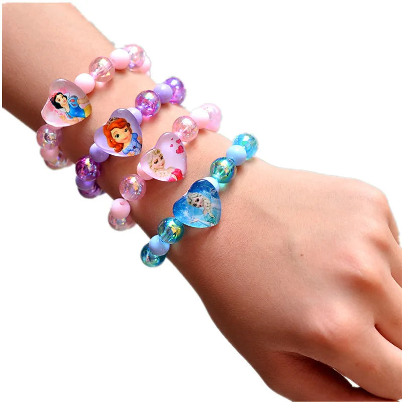 Frozen 2 Elsa Anna Princess Bracelets Fashion Jewelry Cartoon Figure Bracelet Toys Flash Wristand Cute Girl Kids Christmas Gifts