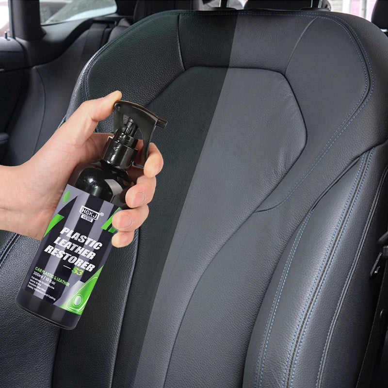 Car Plastic Restorer Polish Leather Cleaner Spray Back To Black Gloss Hgkj S3 50ml Interior Plastic Renovator Car Accessories