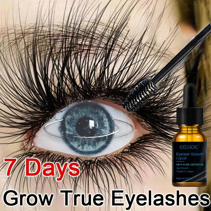 Seven Days Eyelash Fast Growth Solution Thicken Eyelashes Natural Curl Enlarge Eyes Eyelash Eyebrow Serum Cosmetics 2023 New