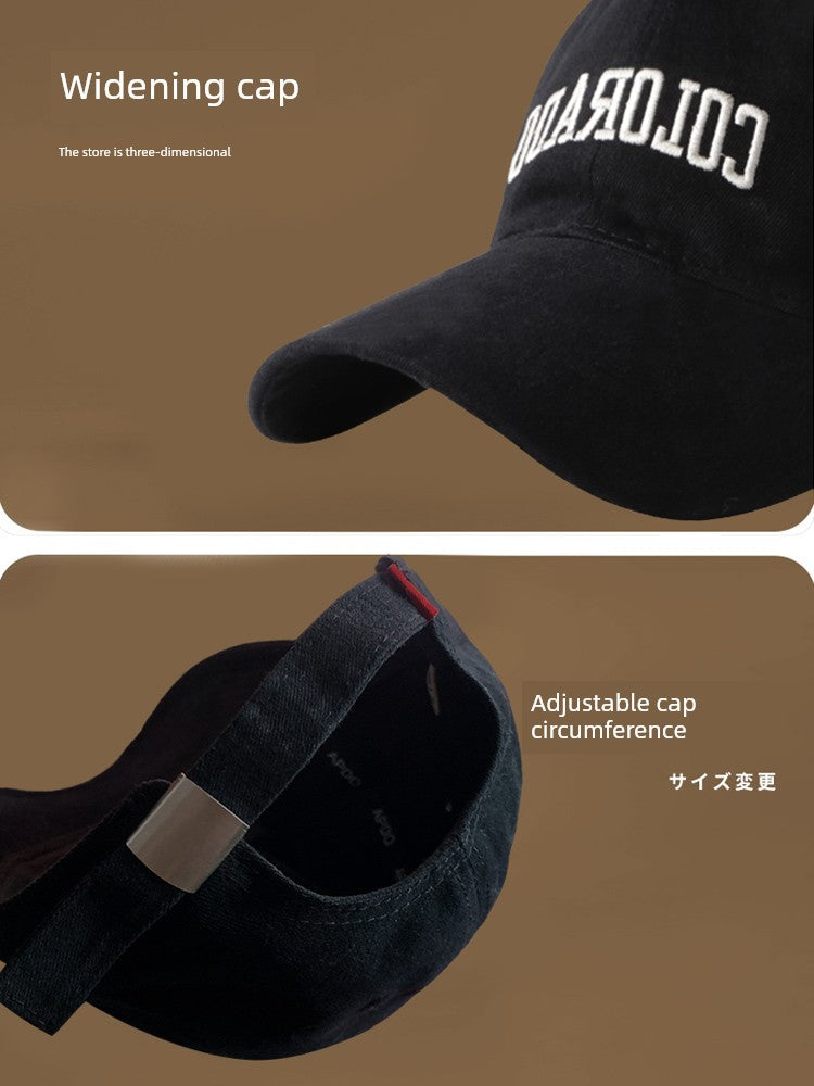 2023 New Arrival Big Head Circumference Fall and Winter Women's Baseball Cap Extra-Large Deepening Men's Hat Face-Looking Small Soft Top Peaked Cap