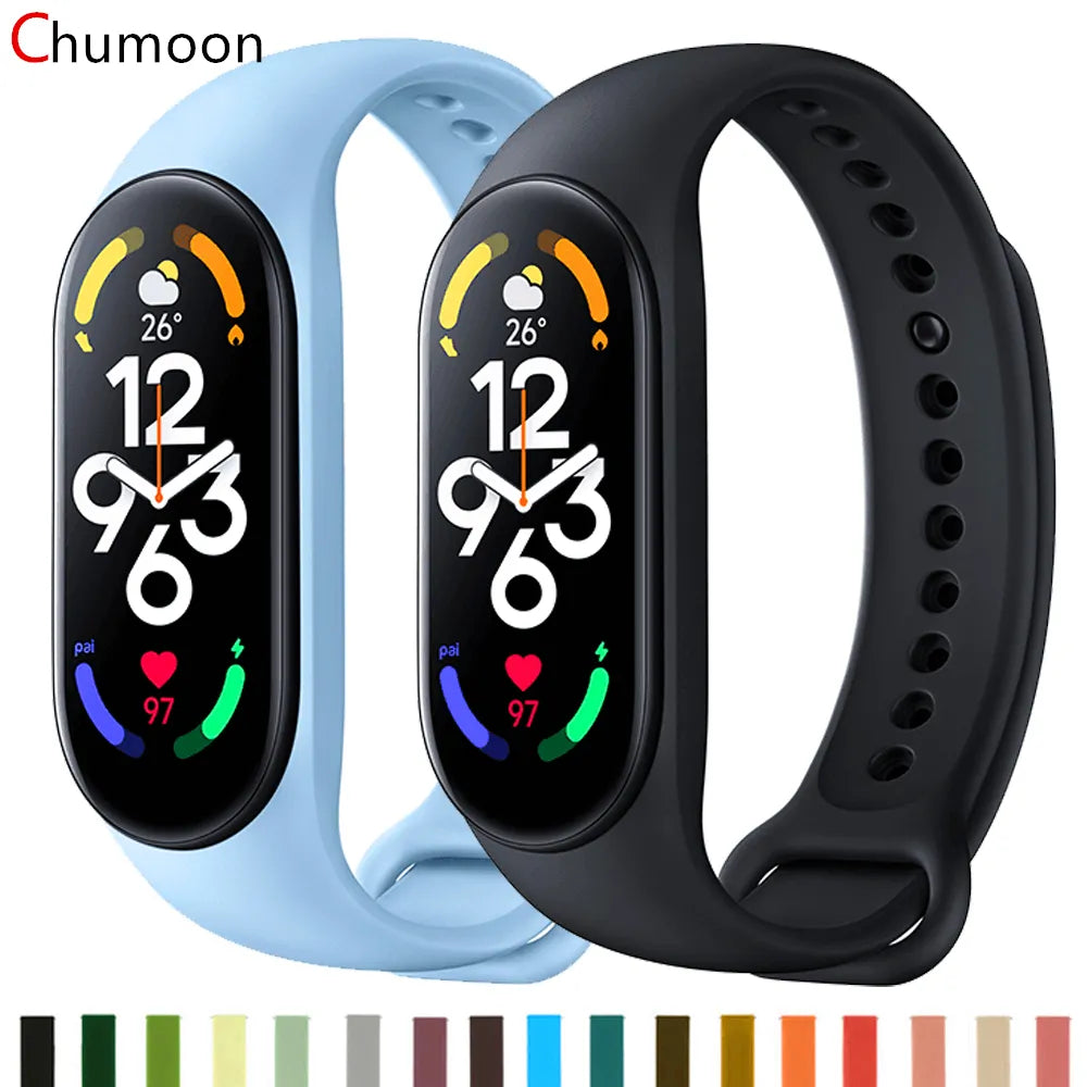 Strap For Xiaomi Mi Band 7 6 5 Bracelet Sport Silicone Wristband belt Replacement Smart watch Xiao Mi Band 3 4 5 6 Strap