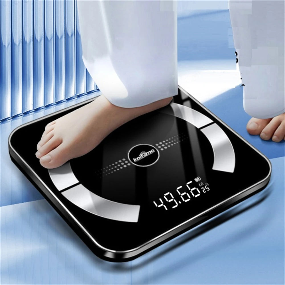 APP Bathroom Scales Bluetooth Floor Body Scale BMI Fat Scales LED Digital Smart Weight Scale Balance Body Composition Analyzer