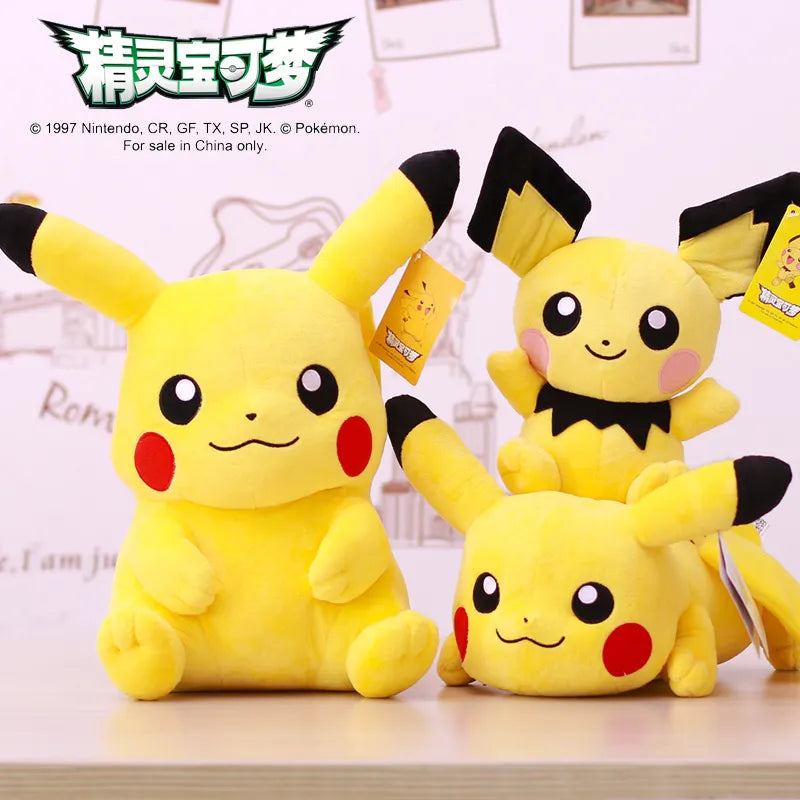 POKEMON Original Plush Toy Gengar Pikachu Charizard Genuine Plush Doll Soft Kawaii Cute Cartoon Piplup Toys for Kids Gift