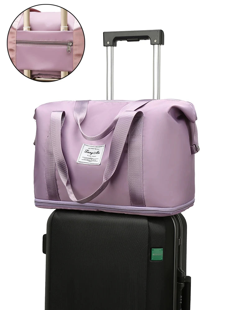 UNIXINU Carry On Travel Duffle Bag Nylon Waterproof Sports Gym Tote Bags for Women Large Capacity Storage Luggage Handbag