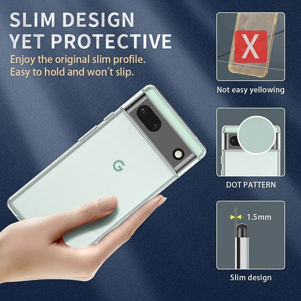 For Google Pixel 8 8A Pixel 8 Pro Slim Soft TPU Silicone Cover Phone Cases for Google Pixel 6A Google Pixel 7 7A 4 XL 5 4A 4G 5G