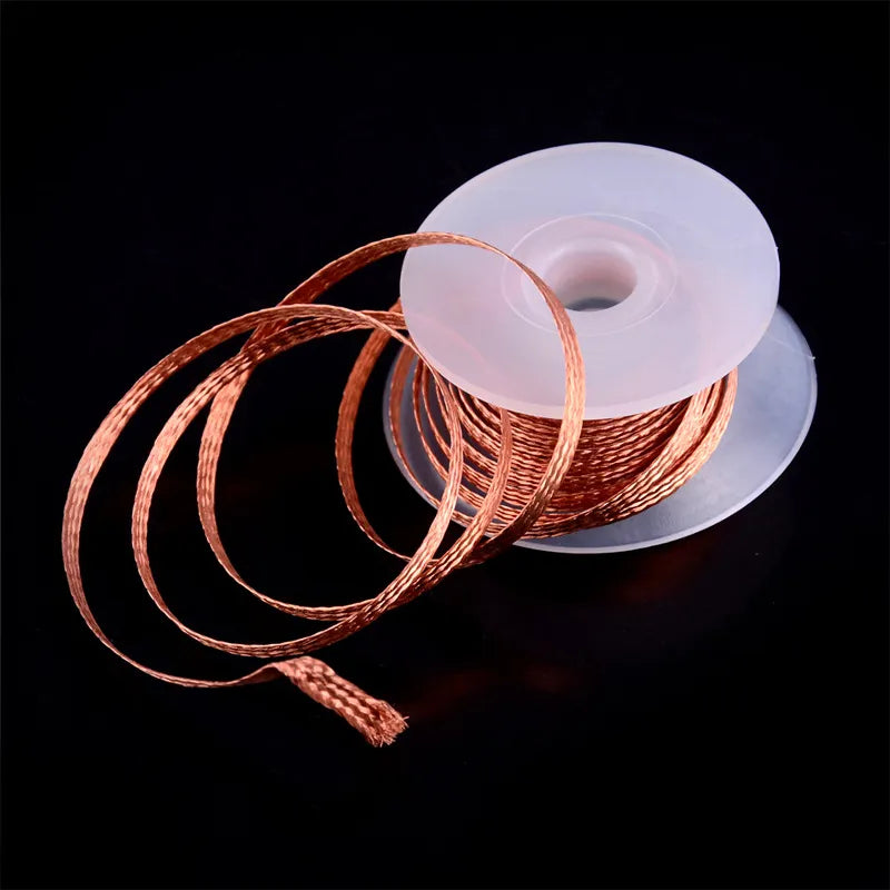 Desoldering Braid Tape Copper Solder Wire Soldering Wick Tin Solder Removal Braid Welding Wire Repair Tool 1.5/2/2.5/3/3.5mm NEW