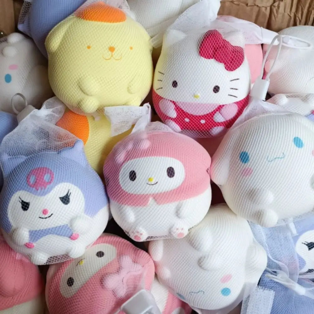 Sanrio Kuromi Cinnamoroll Stress Relief Squishy Kawaii Melody Decompression Anime Cartoon Children's Hand Pinch Toy Healing Gift