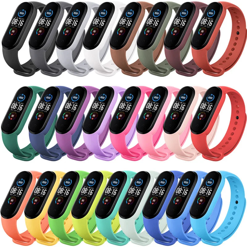 Strap For Xiaomi Mi Band 7 6 5 Bracelet Sport Silicone Wristband belt Replacement Smart watch Xiao Mi Band 3 4 5 6 Strap