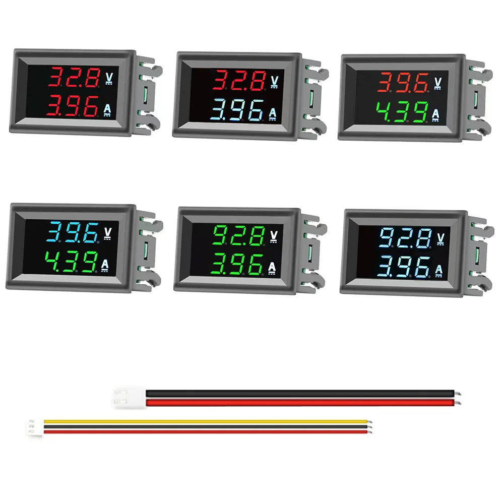 High Quality DC 100V 10A Voltmeter Ammeter Blue + Red LED Amp Dual Digital Volt Meter Gauge