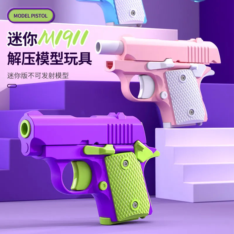 Mini 1911 Children'S Toy Gun 3D Printing Fidget Toy For Kids Adults Stress Relief Toy Christmas Gift