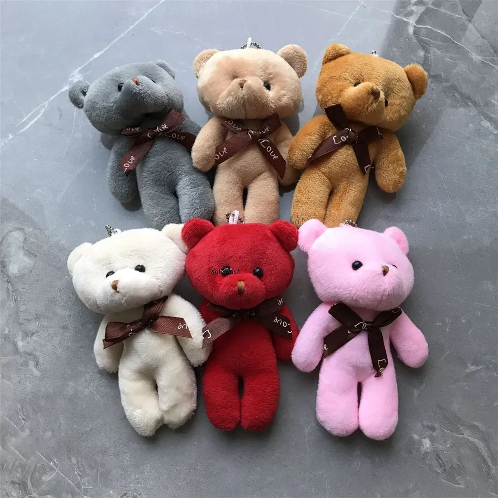 HOT SELL - Little Bear Plush Stuffed Toys , 6Colors - Key Chain DOLL ; Wedding Party Decoration Gifts