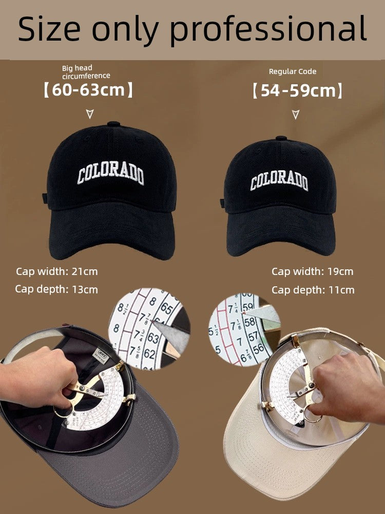 2023 New Arrival Big Head Circumference Fall and Winter Women's Baseball Cap Extra-Large Deepening Men's Hat Face-Looking Small Soft Top Peaked Cap