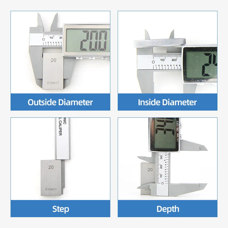 Digital Caliper Electronic Plastic Calipers Vernier Measuring Tools Carpentry Tool Ruler Large Screen Pachometer Digital Caliber