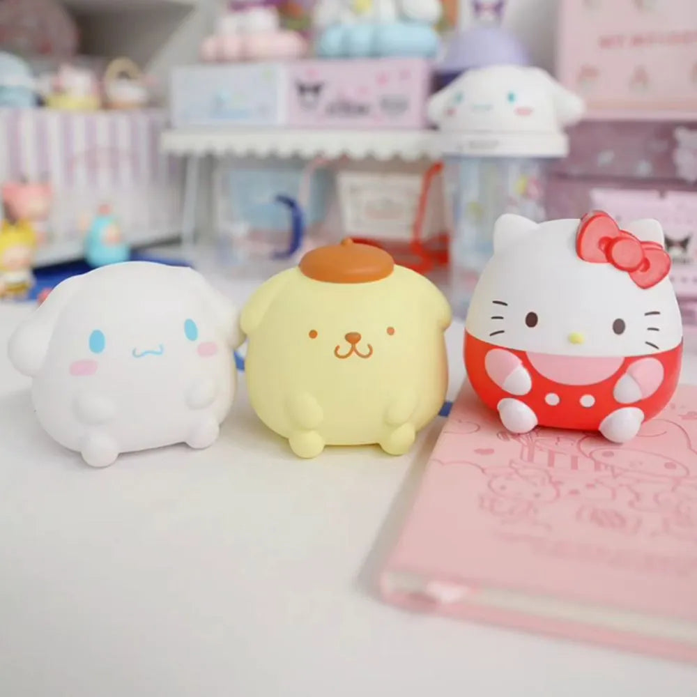 Kawaii Melody Decompression Sanrio Kuromi Cinnamoroll Stress Relief Squishy Anime Cartoon Children's Hand Pinch Toy Healing Gift