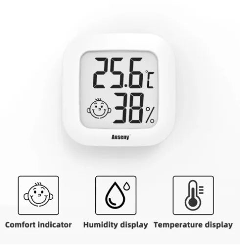 LCD Digital Thermometer Hygrometer Indoor Room Electronic Temperature Humidity Meter Sensor Gauge Weather Station For Home