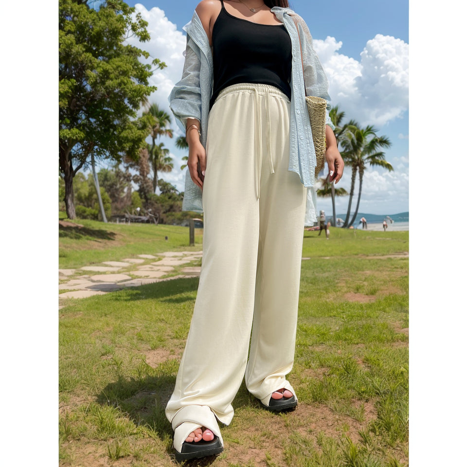 DM100 Covering Lazy High Waist Loose Pants