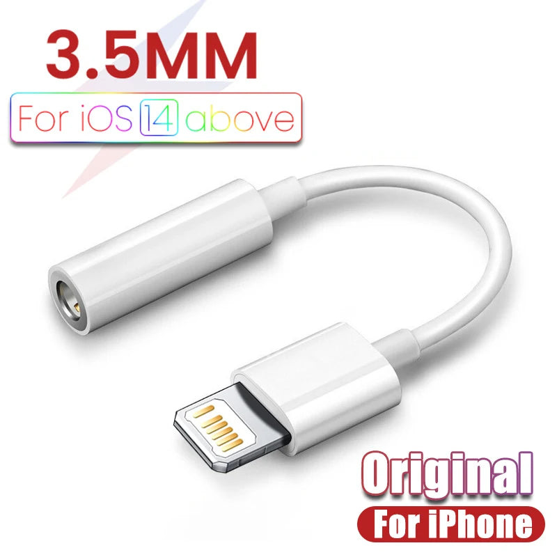 For iPhone 3.5mm Jack Headphone Aux Cable Lighting To 3.5mm Adapter for IPhone 14 13 12 11 X Pro Max For IOS Earphone Jack Cable