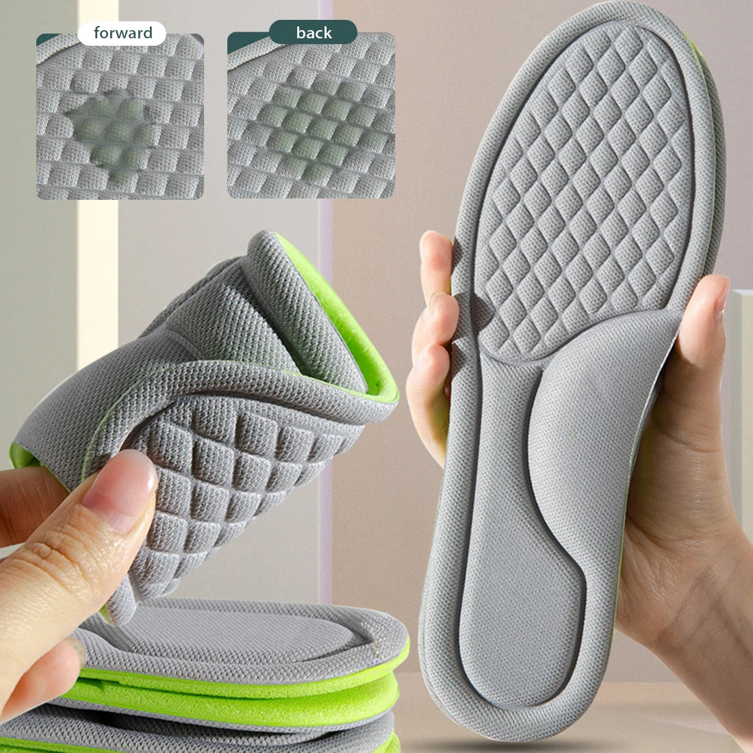 Unisex Memory Foam Orthopedic Insoles Deodorizing Insole For Shoes Sports Absorbs Sweat Soft Antibacterial Shoe Accessories