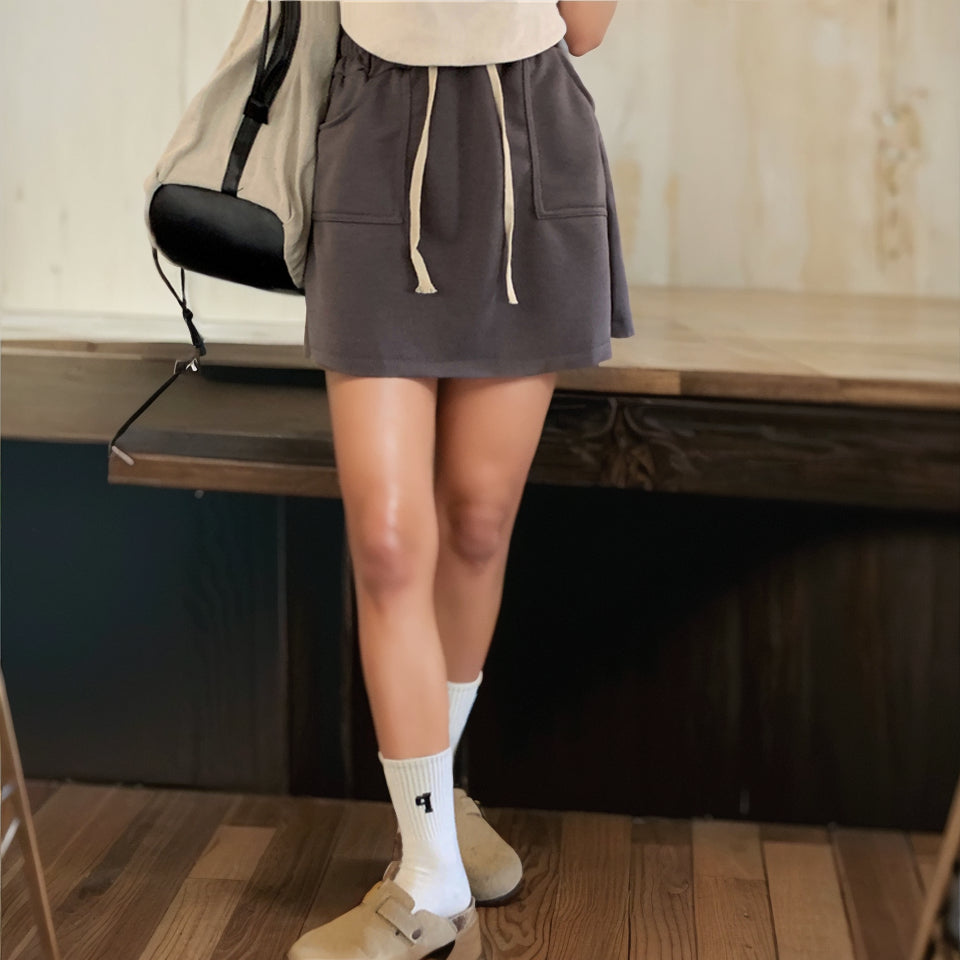 Early Spring Leisure Thin Exercise High Waist Skirt