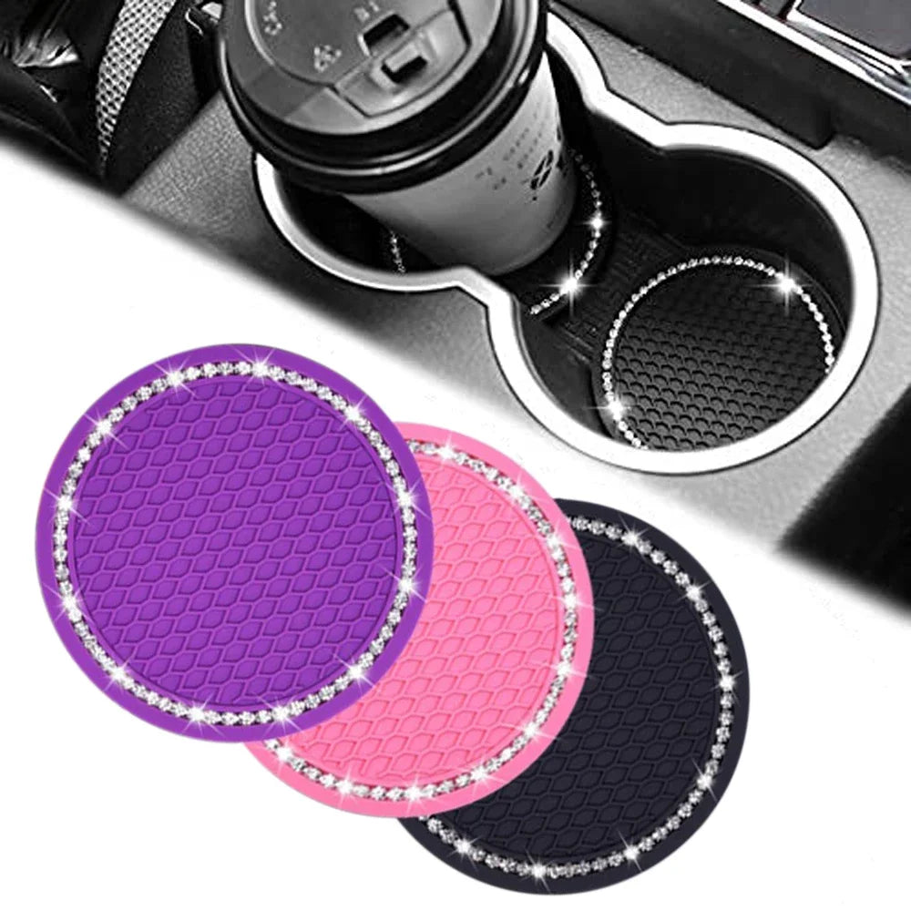 Car Coaster Water Cup Bottle Holder Anti-slip Pad Mat Silica Gel Waterproof For Interior Decoration Car Styling Accessories