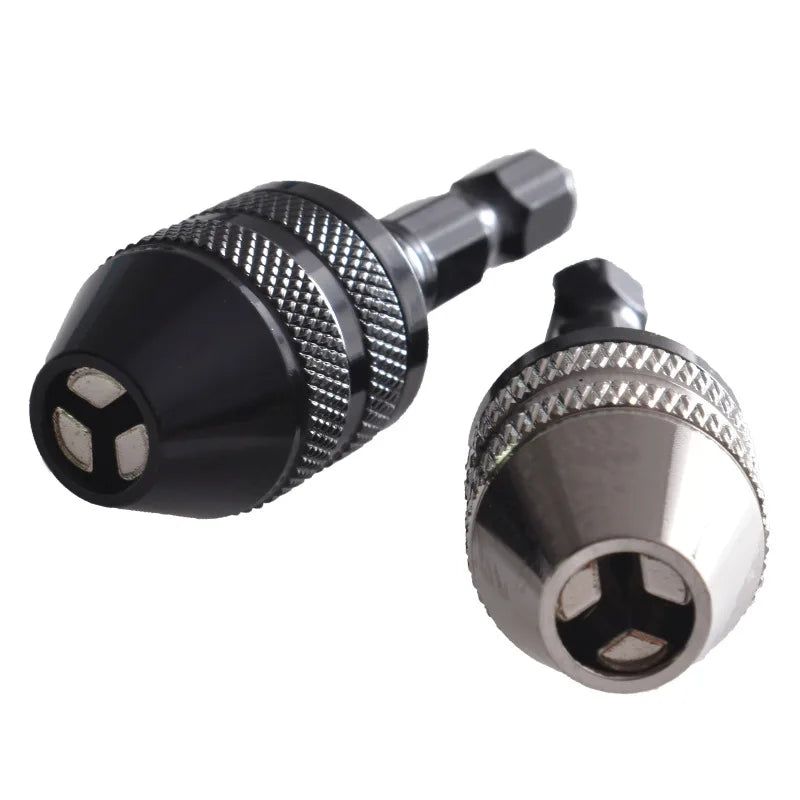 1pcs Multi Keyless Drill Chuck 0.3-3.6mm Conversion Tool 1/4" Hex Shank Quick Replace Adapter Chuck Converter for Electric Drill