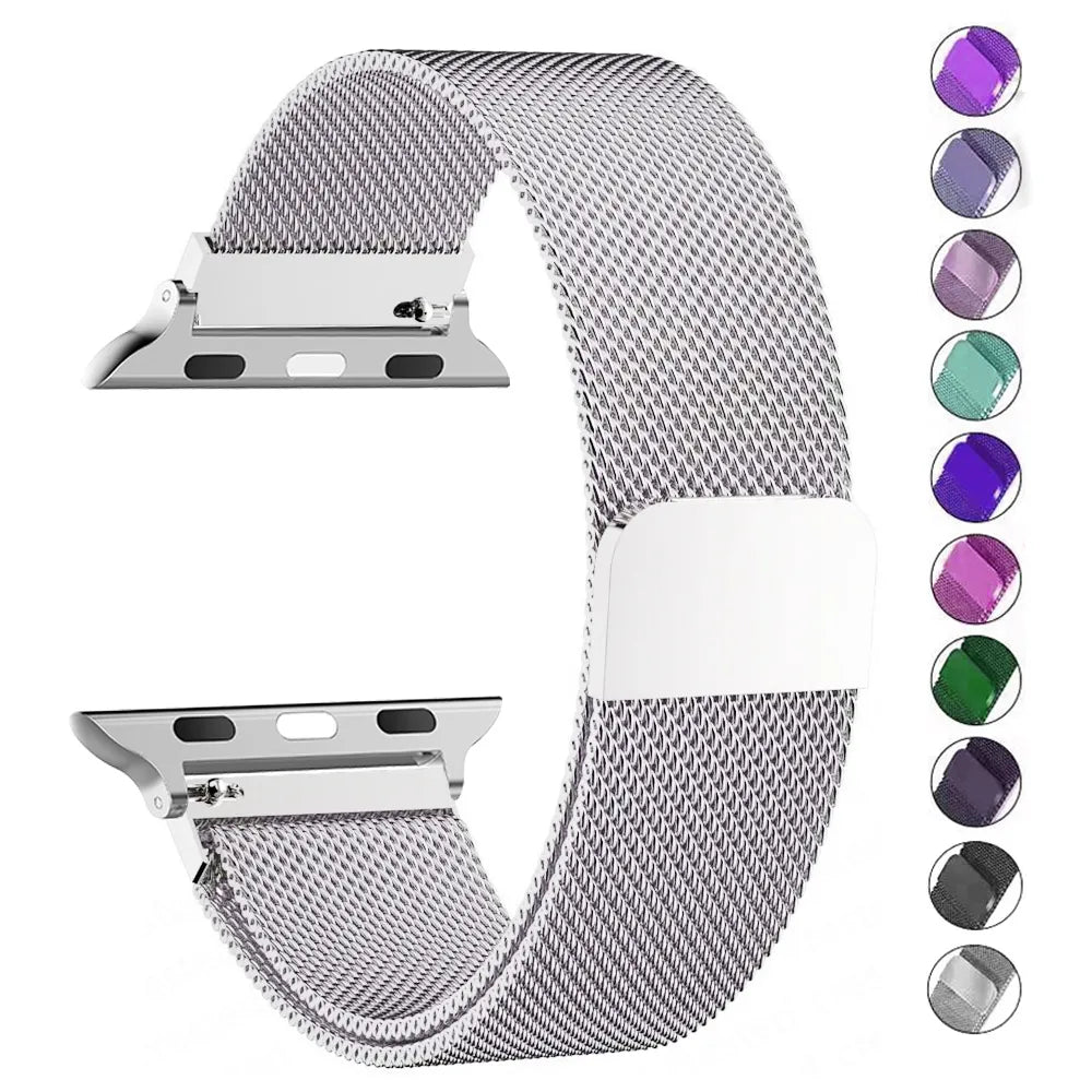 milanese Loop Band for apple watch Strap Ultra 49mm 45mm 44mm 41mm 40mm Metal Wristband bracelet iwatch series 3 4 5 6 7 8 9 SE