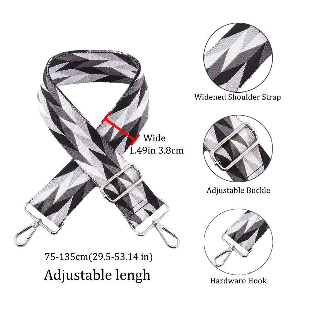 Adjustable Shoulder Bag Strap For Crossbody Handbag Strap Fashionable Colourful Wallet Woman Accessories Replaceable Bag Bandage