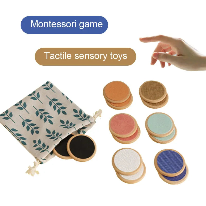 Children Montessori Sensory Toys Tactile Board Matching Game Tactile Classification Color Cognition Memory Training Kids Toys