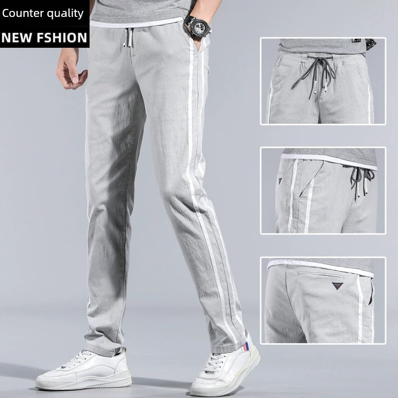 Jiumuwang Men's Pants New Arrival Casual Pants Men's K-style Silm Stretch Sports Pants Men's Fashion Wear Breathable Long Pants