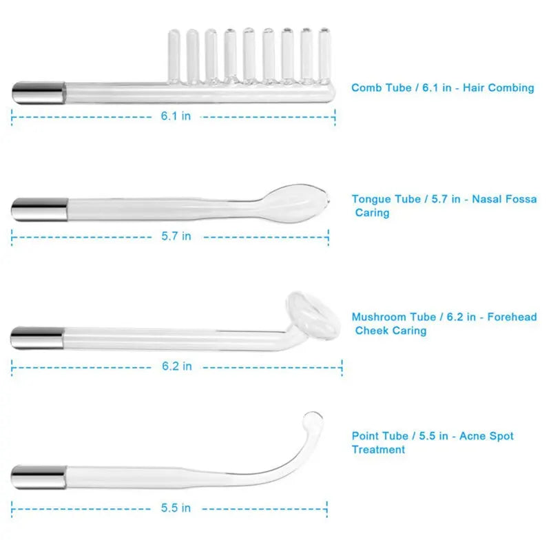 Portable Handheld High Frequency Skin Therapy Wand Machine for Acne Treatment Skin Tightening Wrinkle Reducing