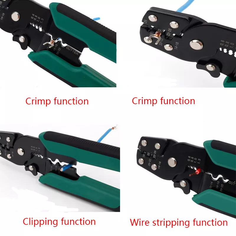 Multi-function Mini electric terminal crimping pliers With Wire stripping Cutting  Hand Crimping Tool Multiple connector kits