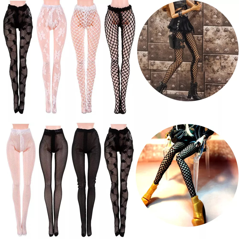 1/6 Doll Fashion Silk Stockings Mini Fishnet Tights Dolls Accessory Elastic Leggings Toys Panty Hose Bottoms Socks For 30cm Doll