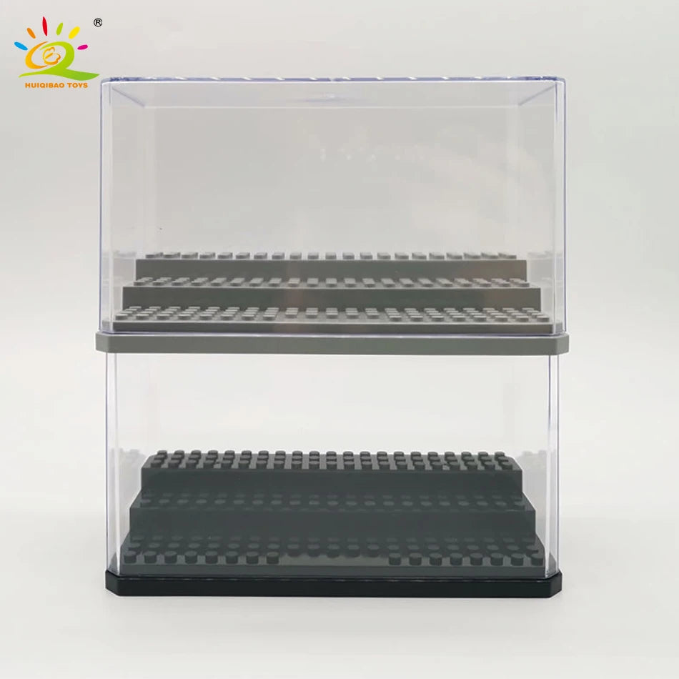 HUIQIBAO Dustproof Display Case Box Show Case For Model Collection Building Blocks Figures Display Box Bricks Kid Toys Children