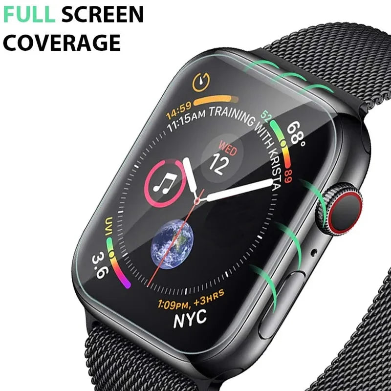 Screen Protector Clear Full Protective Film for Apple Watch 9 8 7 6 SE 5 4 45MM 41MM 40MM 44MM Not Glass for iWatch 3 38MM 42MM